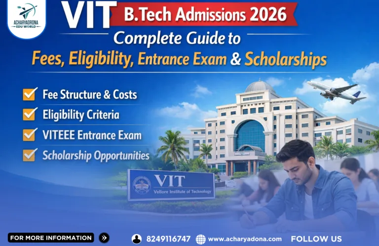 VIT B.Tech Admissions 2026: Complete Guide to Fees, Eligibility, Entrance Exam & Scholarships