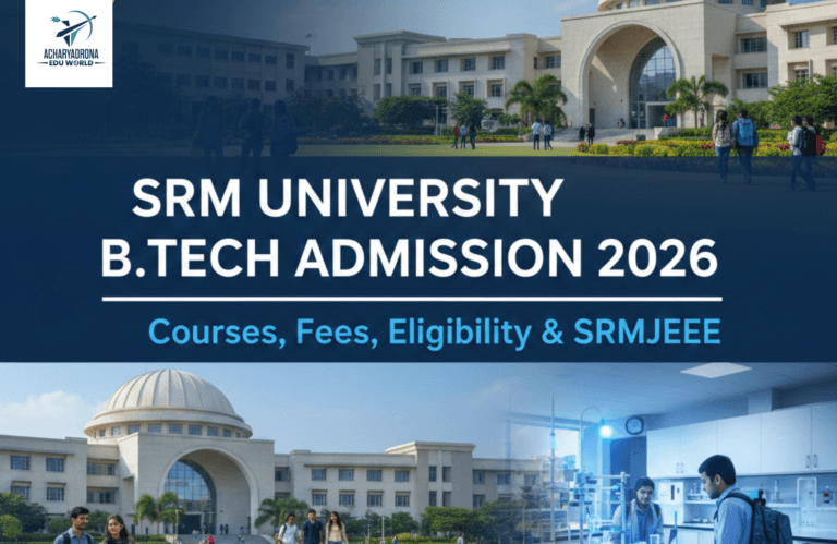 SRM University B.Tech Admission 2026: Courses, Fees, Eligibility & SRMJEEE Complete Guide