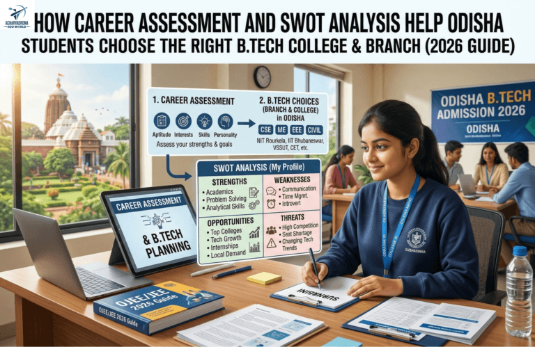 How Career Assessment and SWOT Analysis Help Odisha Students Choose the Right B.Tech College and Branch (2026 Guide)