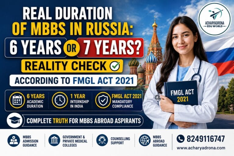 Real Duration of MBBS in Russia: 6 Years or 7 Years? Reality Check According to FMGL Act 2021
