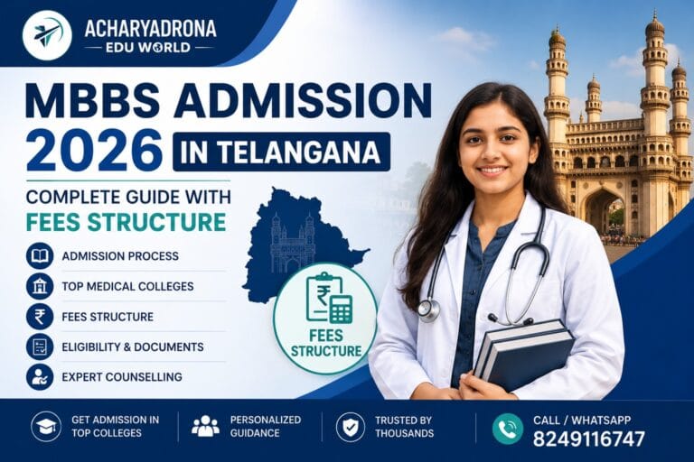 MBBS Admission 2026 in Telangana – Complete Guide with Fees Structure