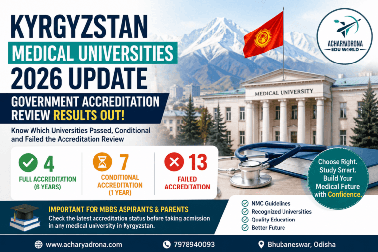 Kyrgyzstan Medical Universities 2026: 13 Colleges Fail Government Accreditation Review, MBBS Aspirants Must Know!