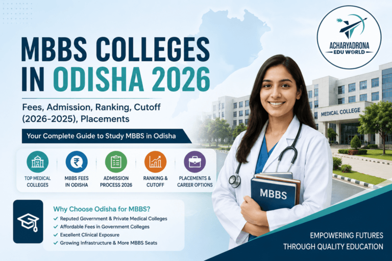 MBBS Colleges in Odisha 2026: Fees, Admission, Ranking, Cutoff 2026, Placements & Seat Matrix