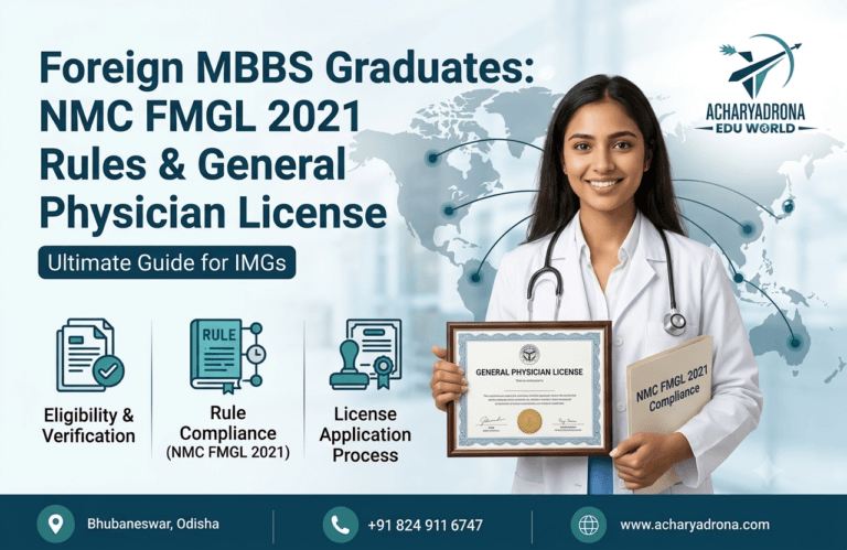 Foreign MBBS Graduates: NMC FMGL 2021 Rules & General Physician License