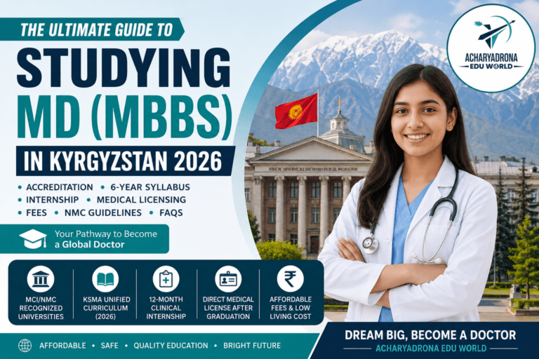 The Ultimate Guide to Studying MD (MBBS) in Kyrgyzstan 2026: Accreditation, 6-Year Syllabus & Medical Licensing Process