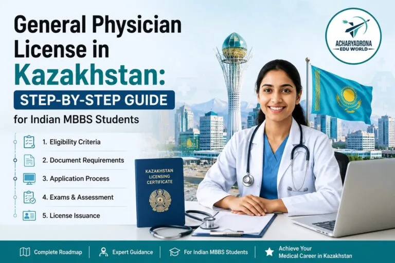 General Physician License in Kazakhstan: Step-by-Step Guide for Indian MBBS Students