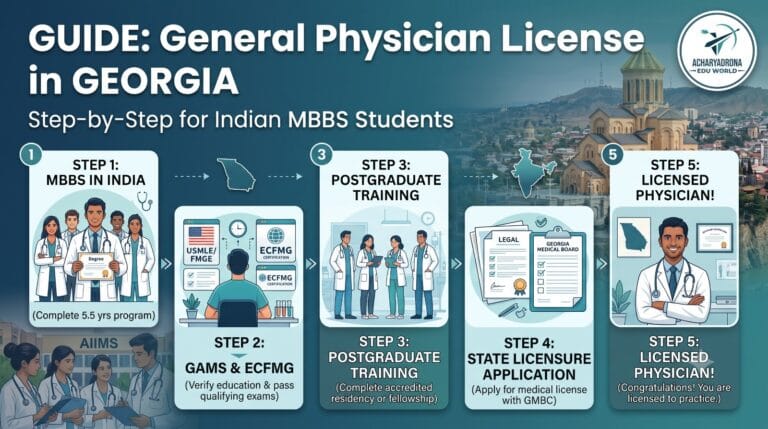 General Physician License in Georgia: Step-by-Step Guide for Indian MBBS Students